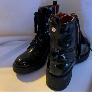 Black combat boots
